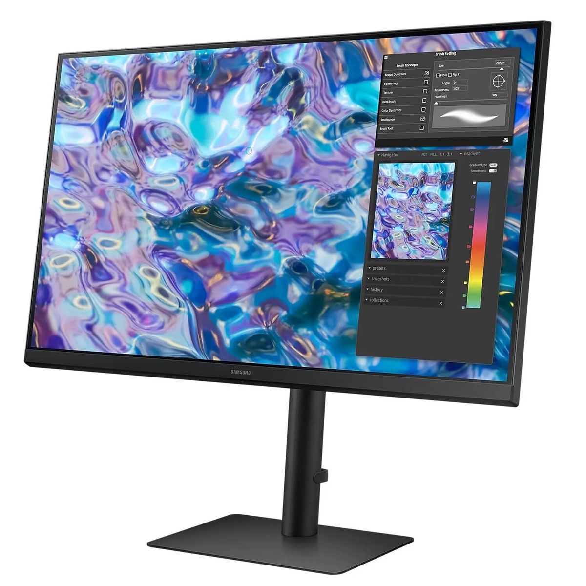 SAMSUNG - Monitor Samsung S6 27 LS27B610EQNXZA Pivot IPS QHD 75Hz