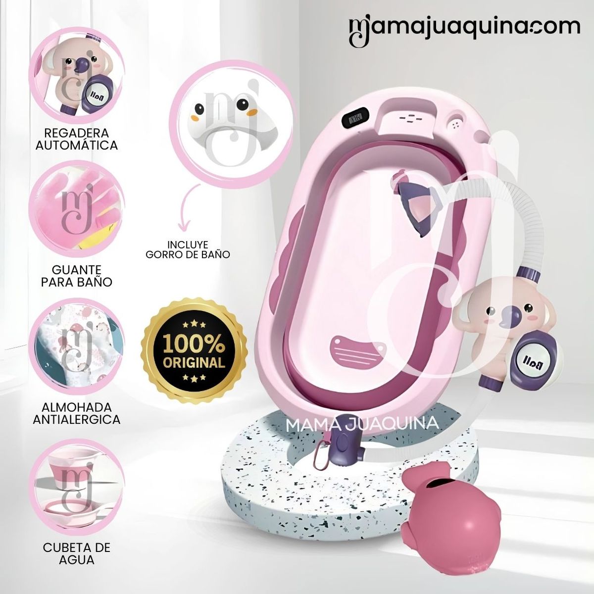 BABY - Bañera Plegable Multiuso «SPLASH» Pink