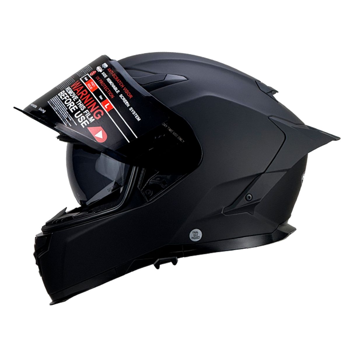 GENERICO - CASCO HOKEN HK7 SOLID NEGRO MATE ¨CERTIFICADO ECER-22 06¨