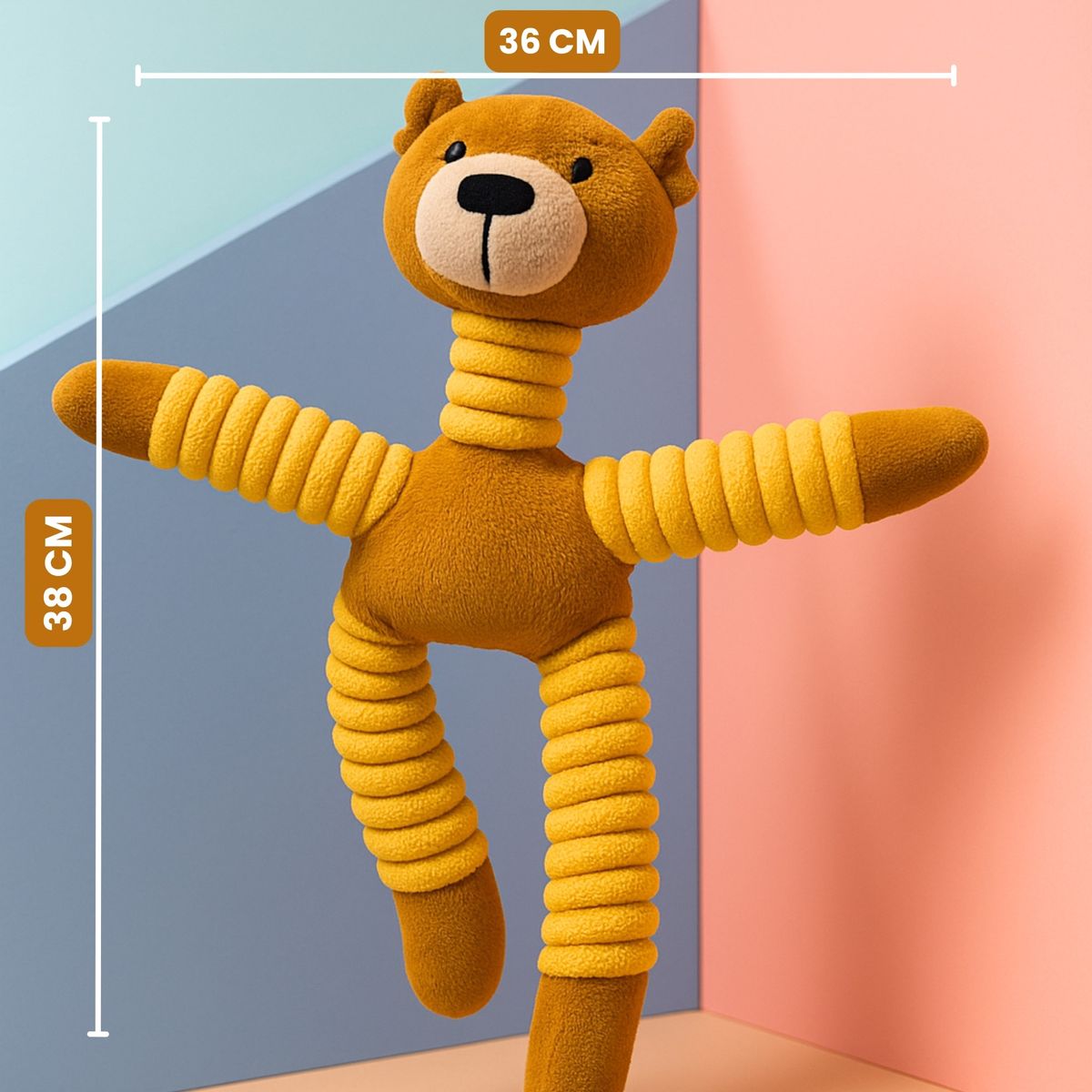 GENERICO - Gatito Feliz  Peluche para Perros - Marron