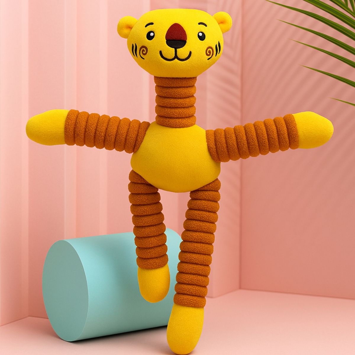 GENERICO - Gatito Feliz  Peluche para Perros - Amarillo