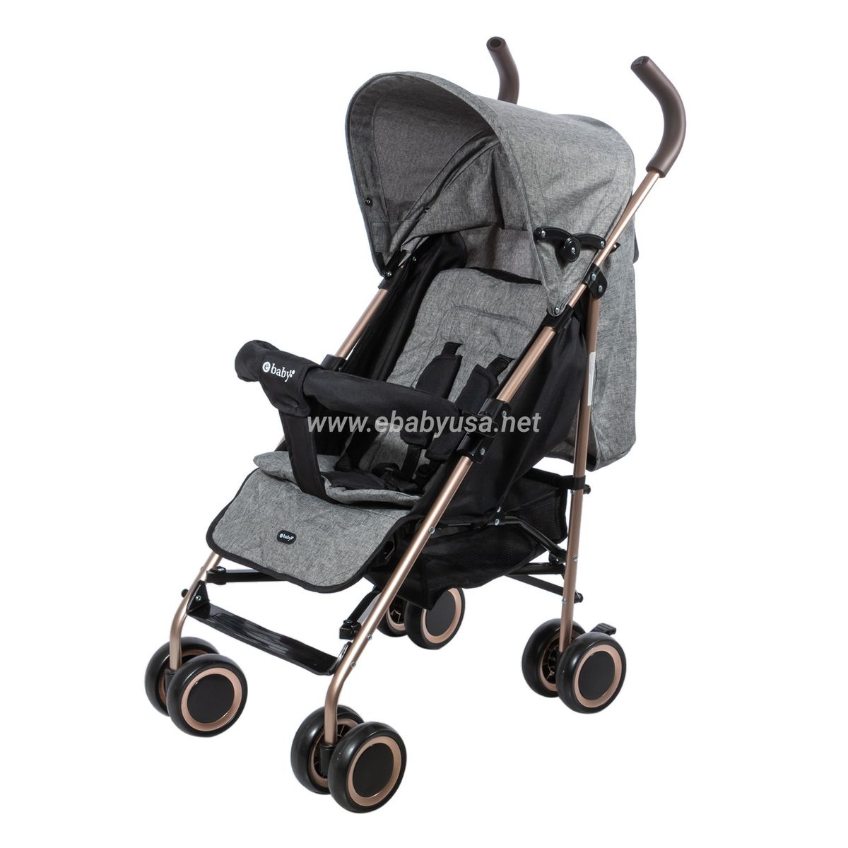 EBABY - Coche Bastón  Reclinable Ebaby  Travis 214-4 Gris