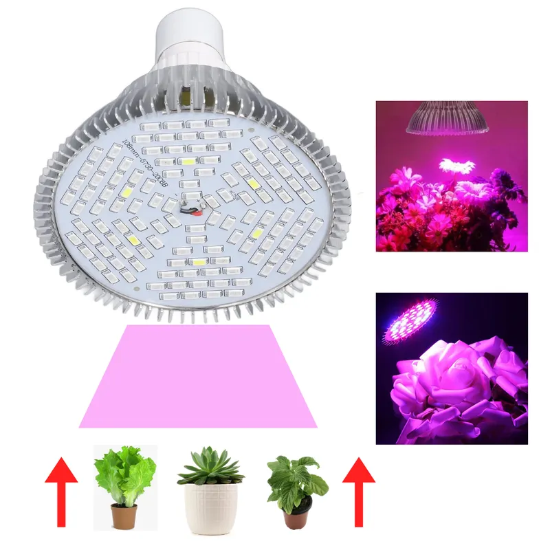 GENERICO - FOCO LED PARA PLANTAS DE ESPECTRO COMPLETO 80W 100 LEDS
