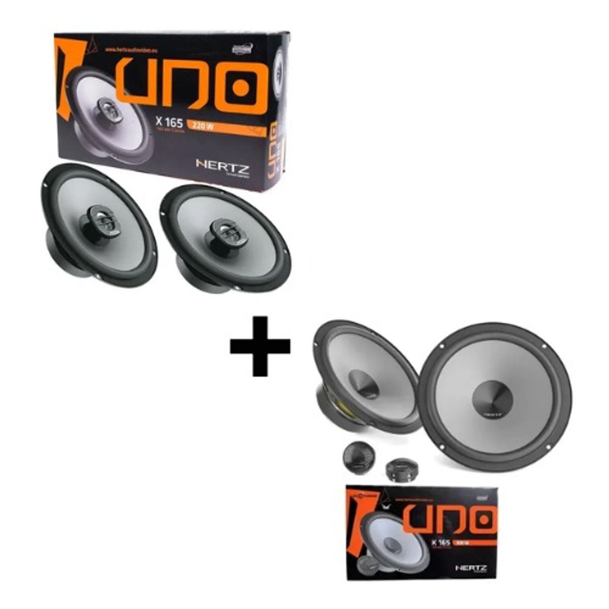 GENERICO - COMBO HERTZ LINEA UNO COMPONENTES Y COAXIALES