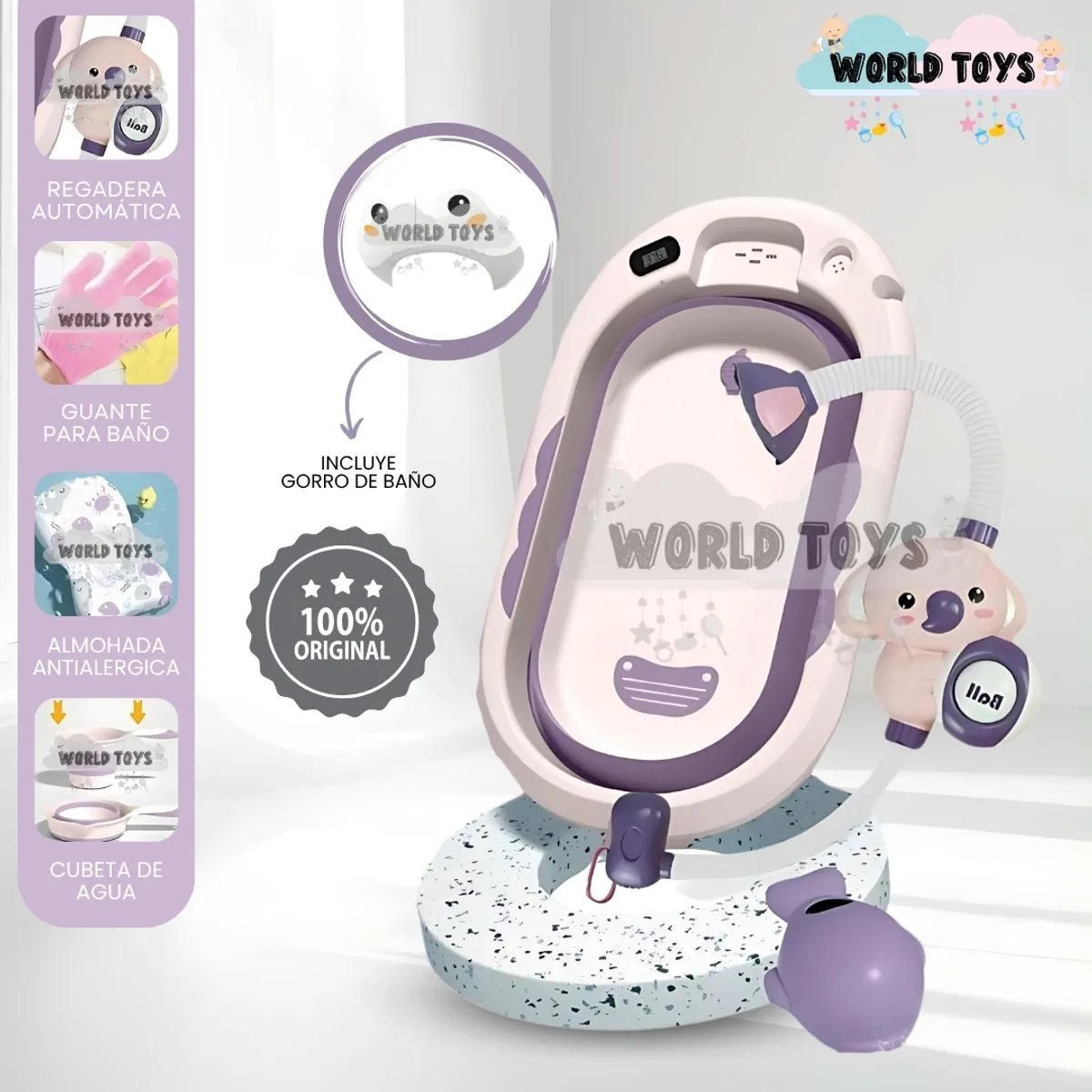 BABY - Bañera Plegable Multiuso «SPLASH» Purple