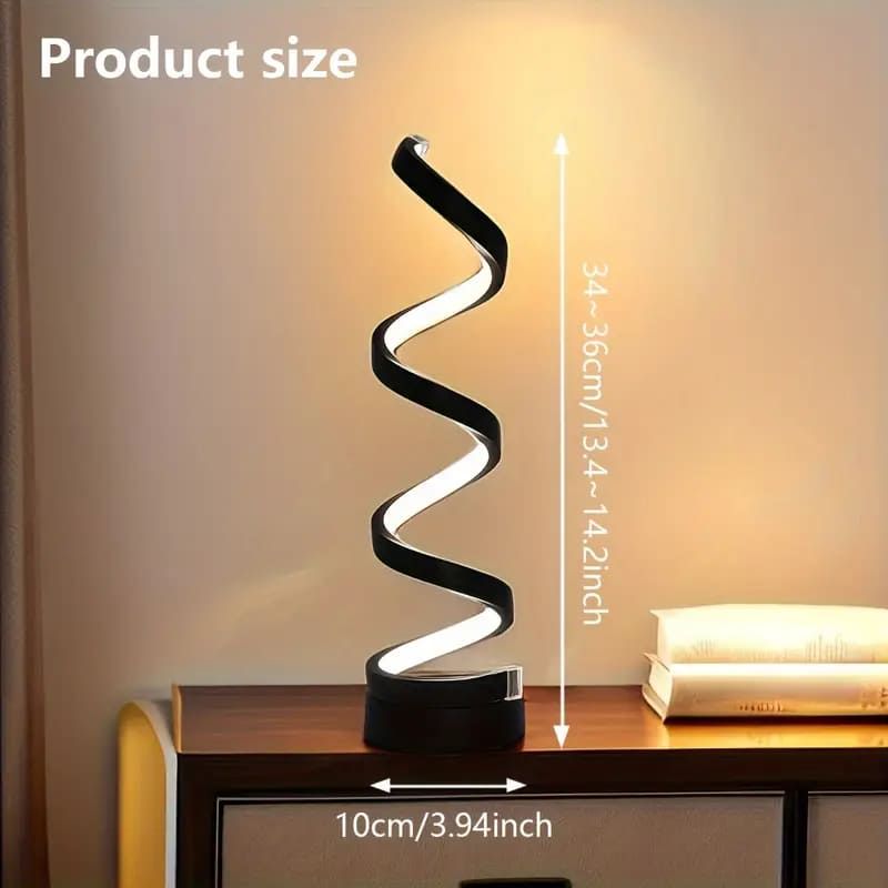 MEGIMPERU - Lámpara Decorativa LED en Forma de Espiral Elegancia y Modernidad