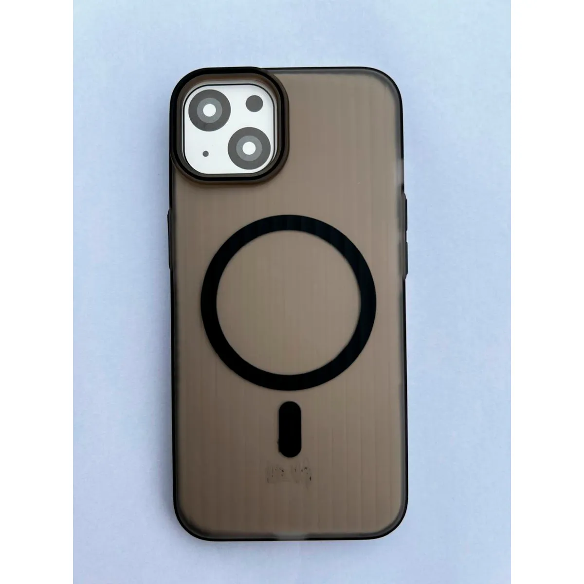 GENERICO - Case Transparente NEGRO con Magsafe  para Iphone 14