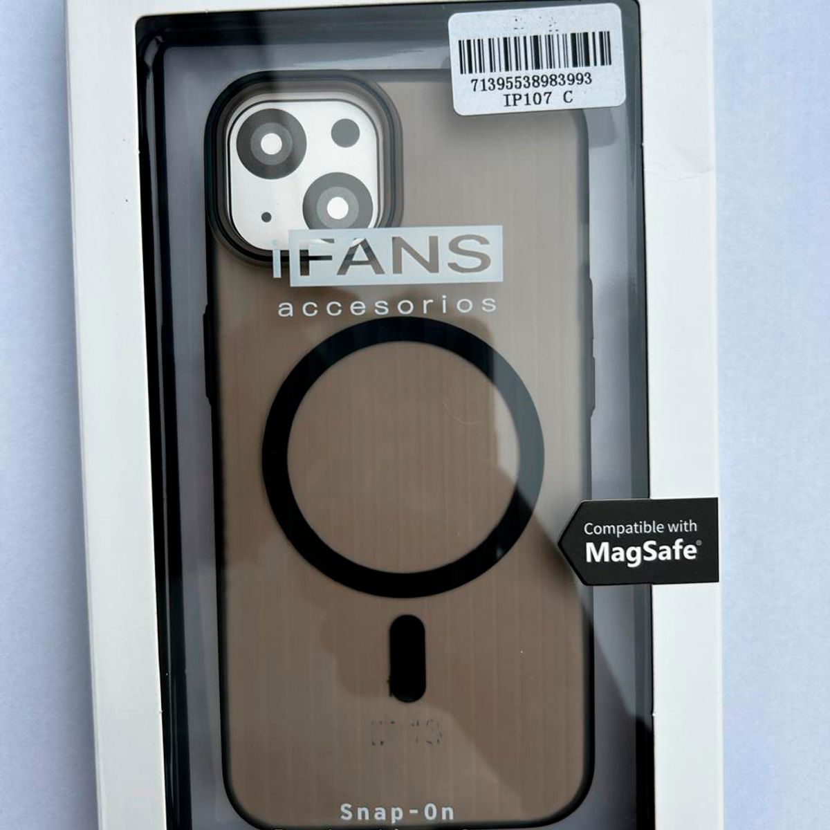 GENERICO - Case Transparente NEGRO con Magsafe  para Iphone 14