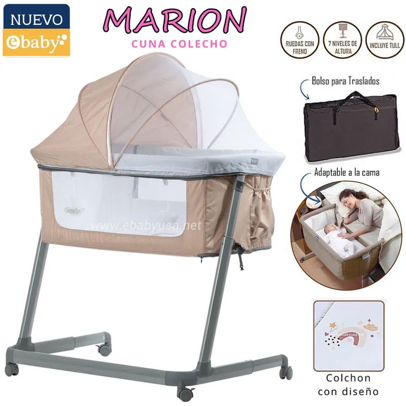 EBABY - Cuna Colecho MARION Beige Ebaby