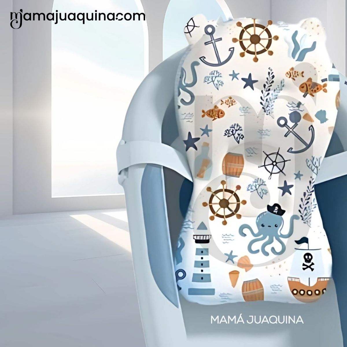 BABY - Bañera Plegable con Regadera «AQUABU» Light Blue