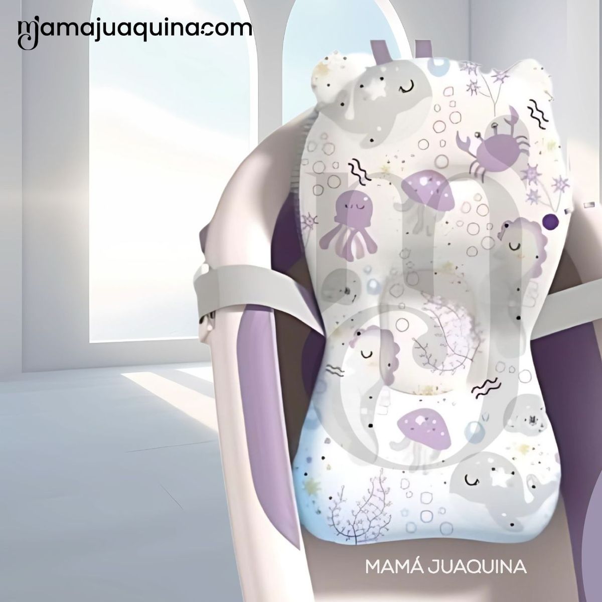 BABY - Bañera Plegable con Regadera «AQUABU» Purple