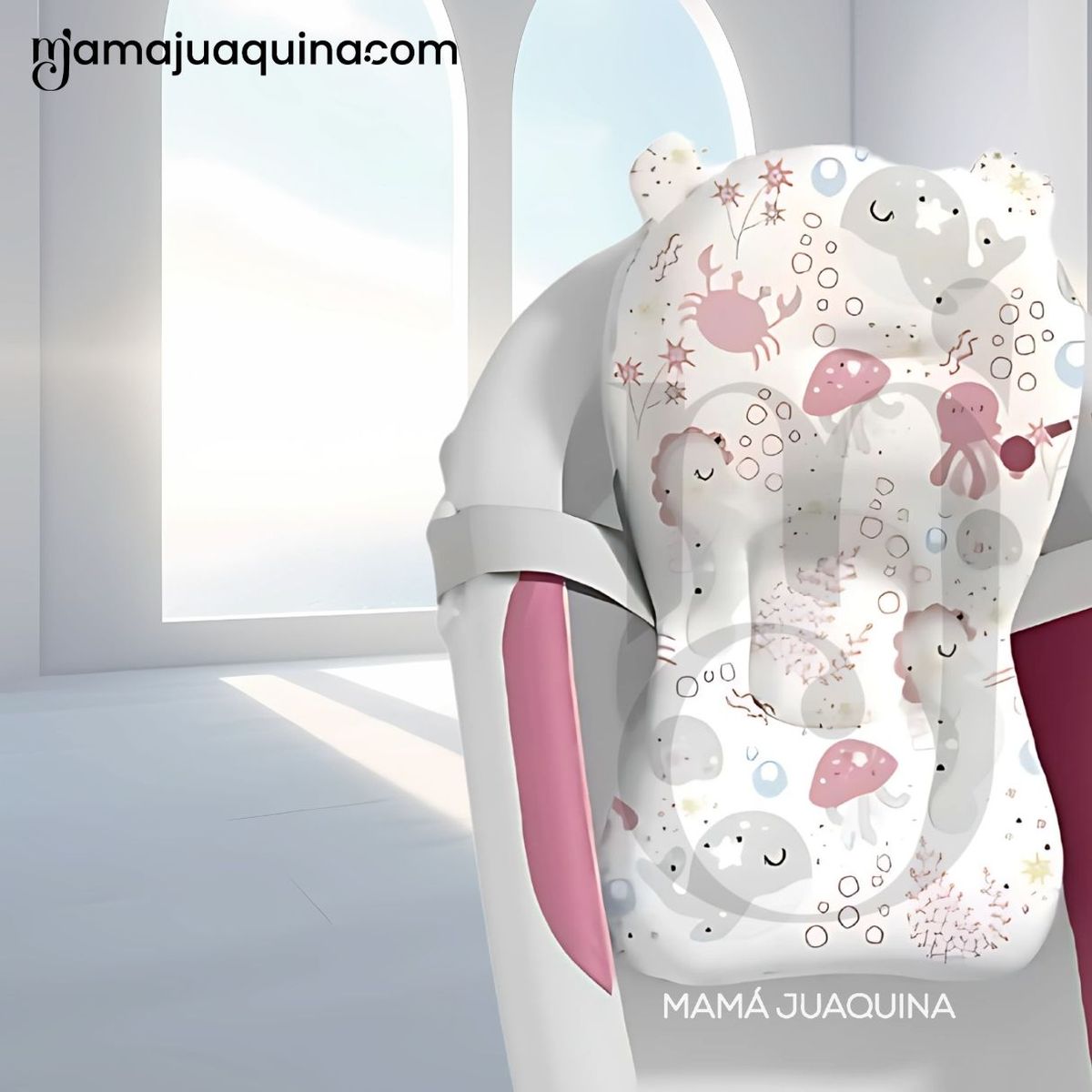 BABY - Bañera Plegable con Regadera «AQUABU» Pink