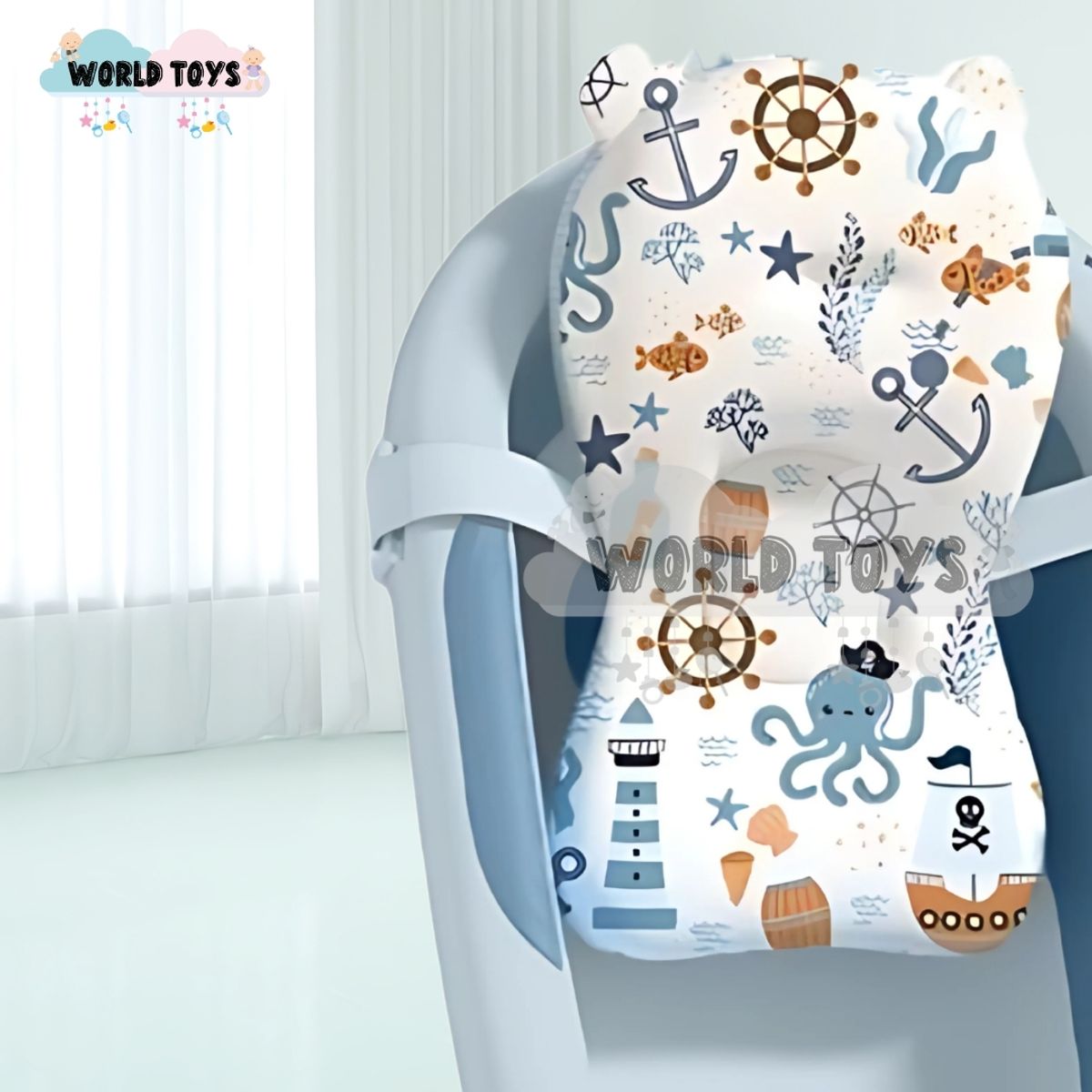 BABY - Bañera Plegable con Regadera «AQUABU» Light Blue