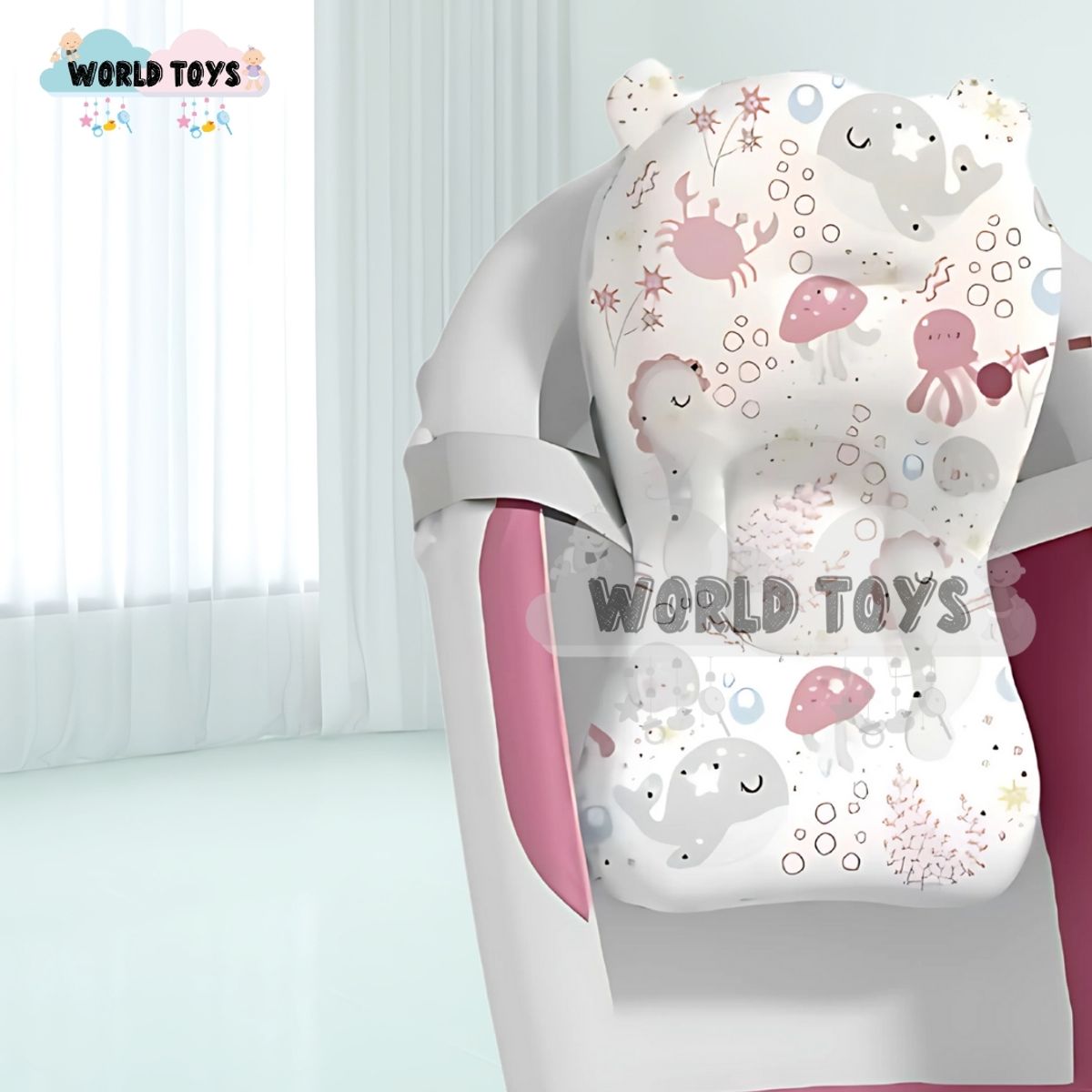 BABY - Bañera Plegable con Regadera «AQUABU» Pink