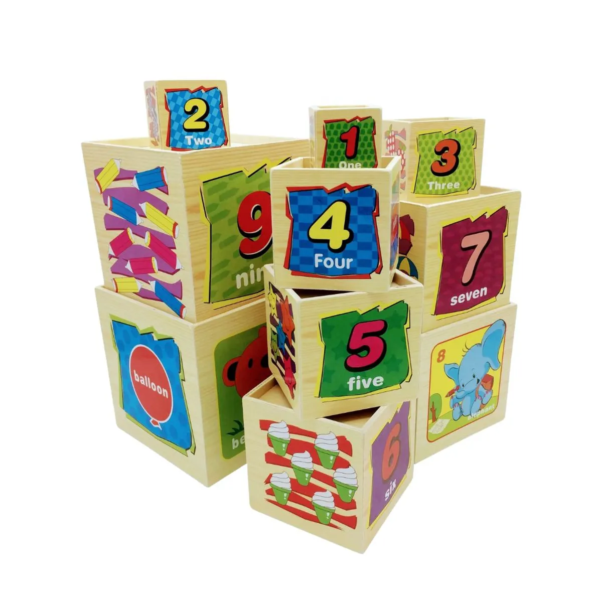 GENERICO - Set De Cubos Apilables x10