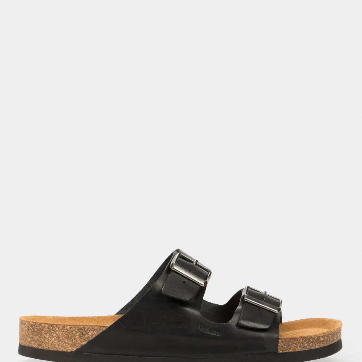 VELEZ - Vélez Sandalia Plana De Cuero Vintage Negro