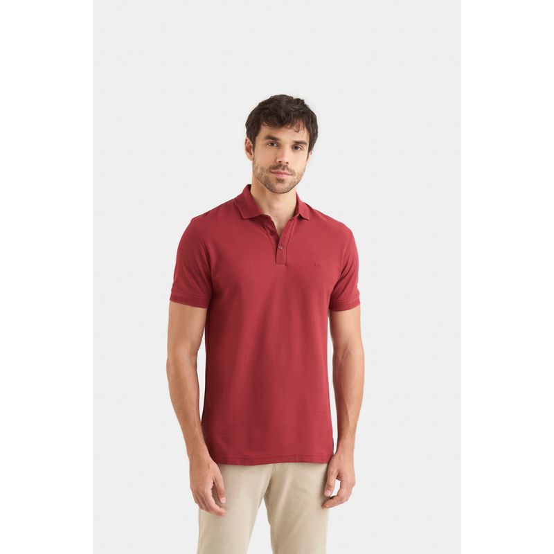 VELEZ - Vélez Polo Casual Algodón Pima Vinotinto