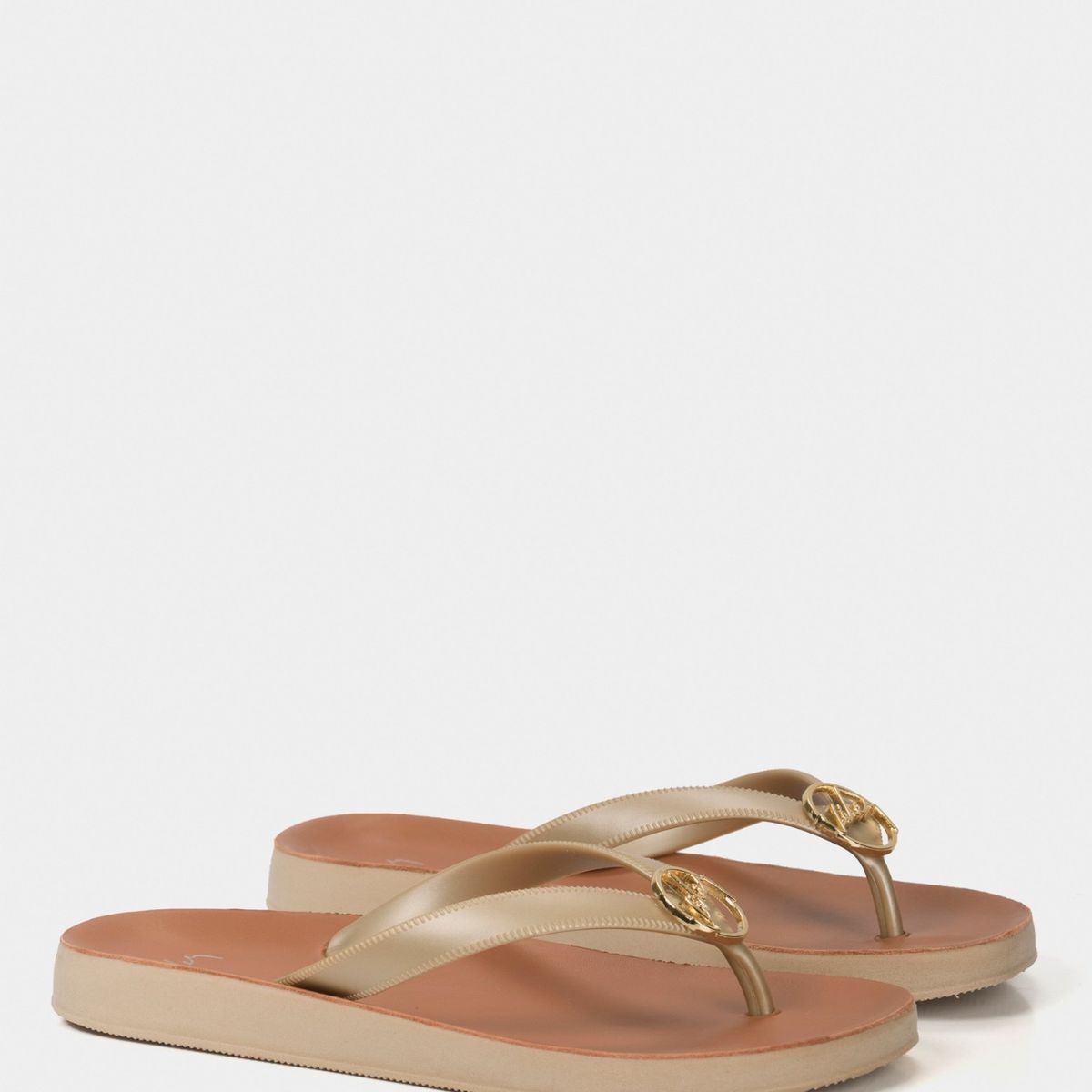 VELEZ - Vélez Sandalias Playera Jamaica Cuero Mujer Herraje Dorado