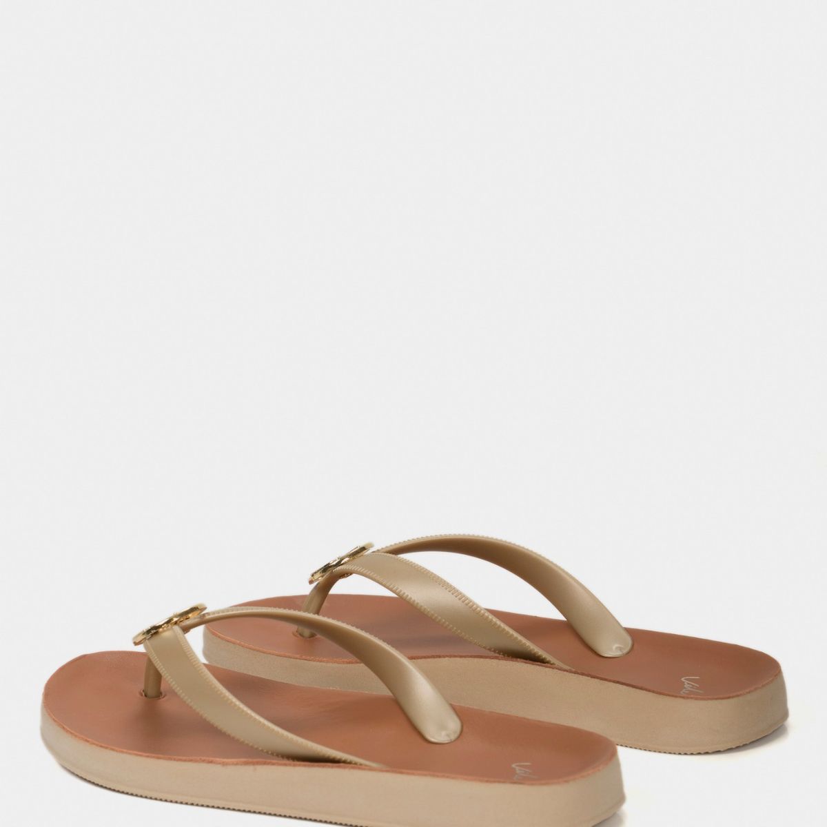 VELEZ - Vélez Sandalias Playera Jamaica Cuero Mujer Herraje Dorado