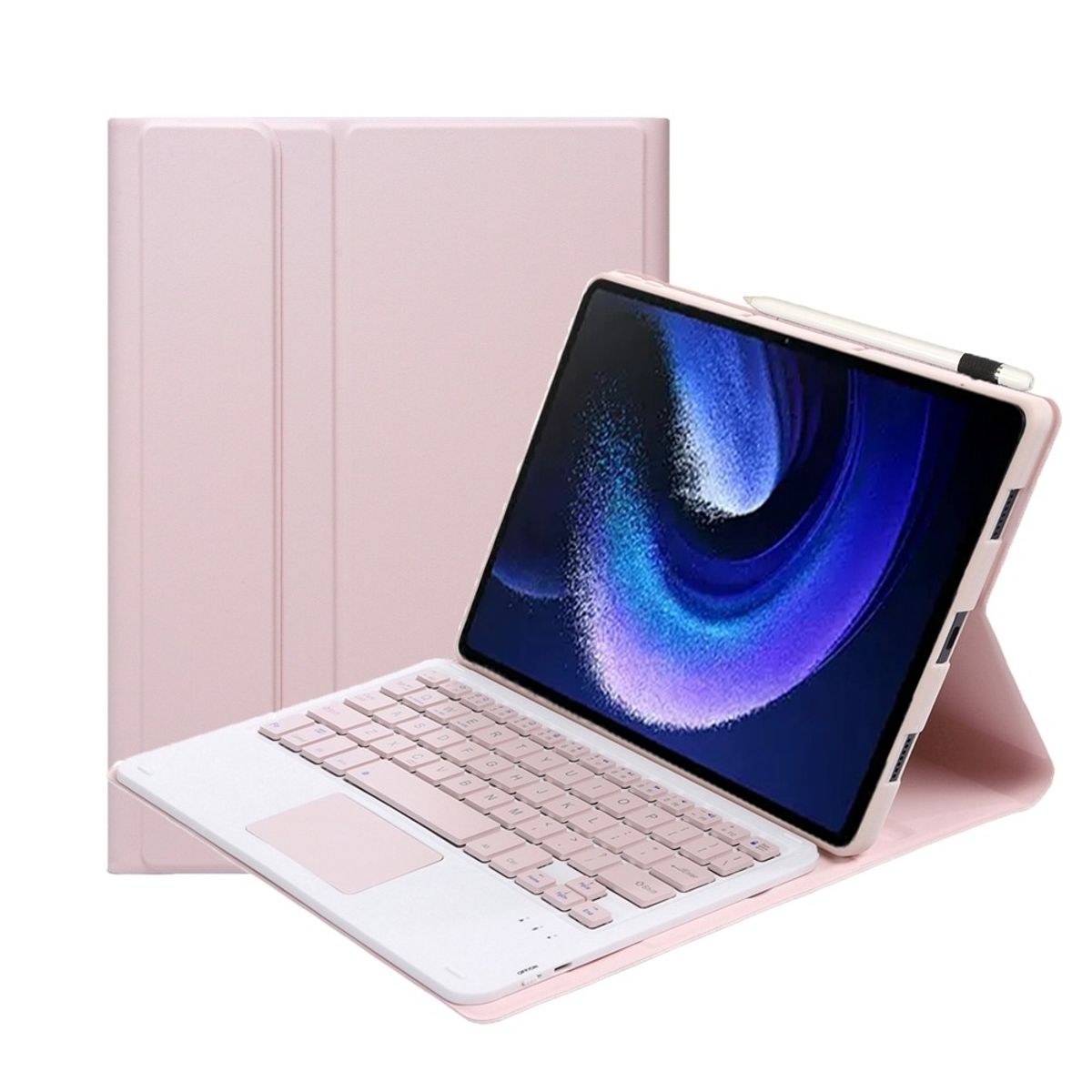 GENERICO - Funda Con Teclado Bluetooth Touchpad para Xiaomi PAD 6 11" - ROSADO
