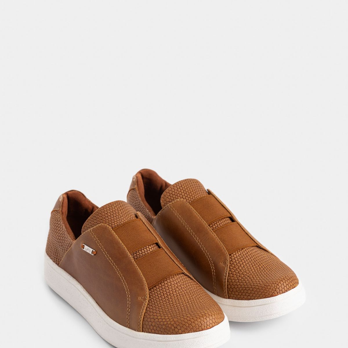 VELEZ - Vélez Mocasines Plataforma De Cuero Grabado Miel