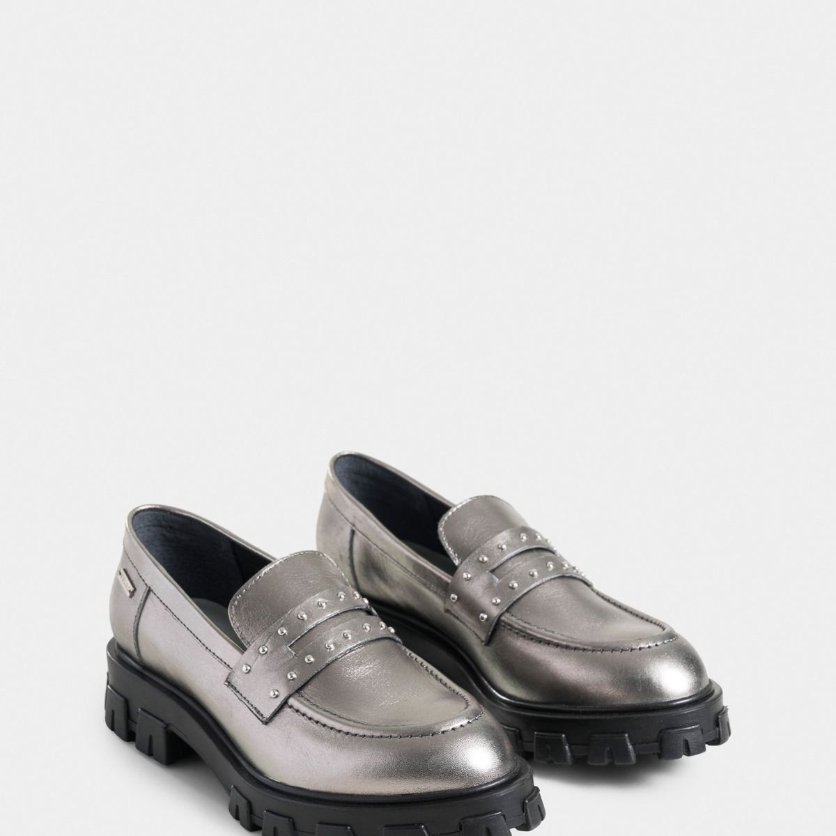 VELEZ - Vélez Mocasines Dafni Cuero Mujer Antifaz Taches Grafito