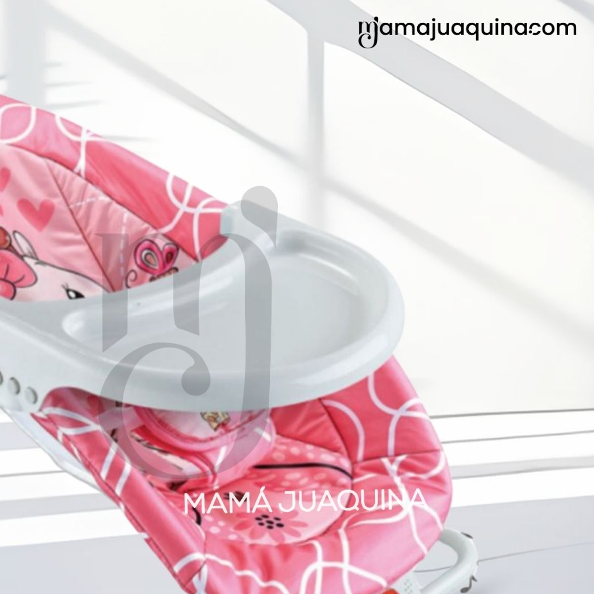 BABY - Silla Mecedora con Bandeja de Comer «OCEAN» Didáctico Pink