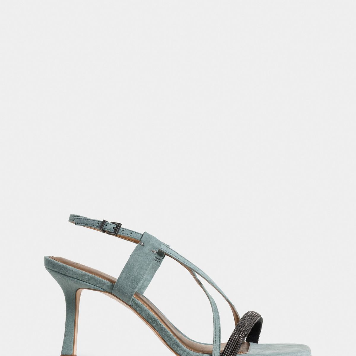 VELEZ - Vélez Sandalias Tacón Cuero Fiyi Mujer Agua Marina