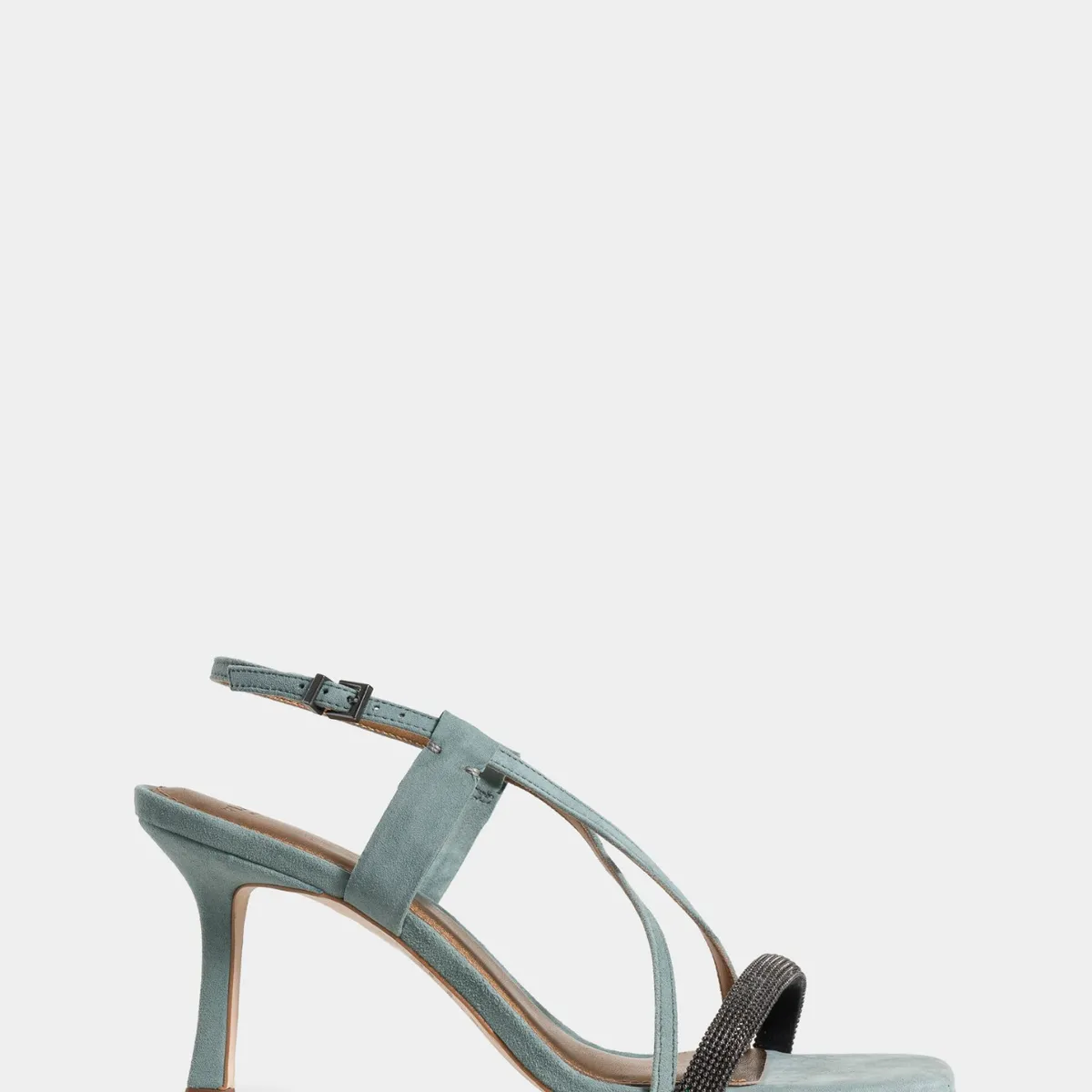 VELEZ - Vélez Sandalias Tacón Cuero Fiyi Mujer Agua Marina