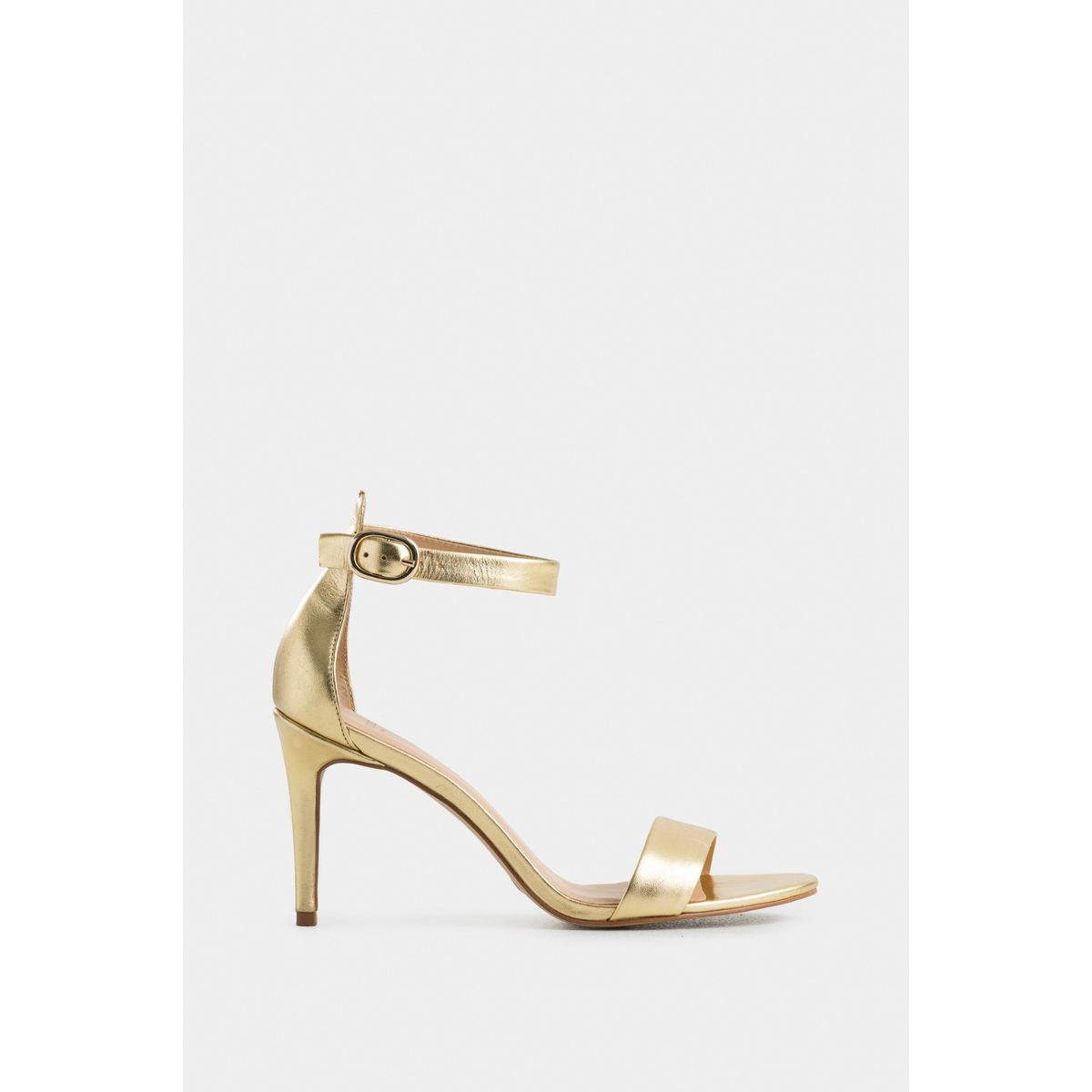 VELEZ - Vélez Sandalias Tacón Clavel Cuero Mujer Dorado