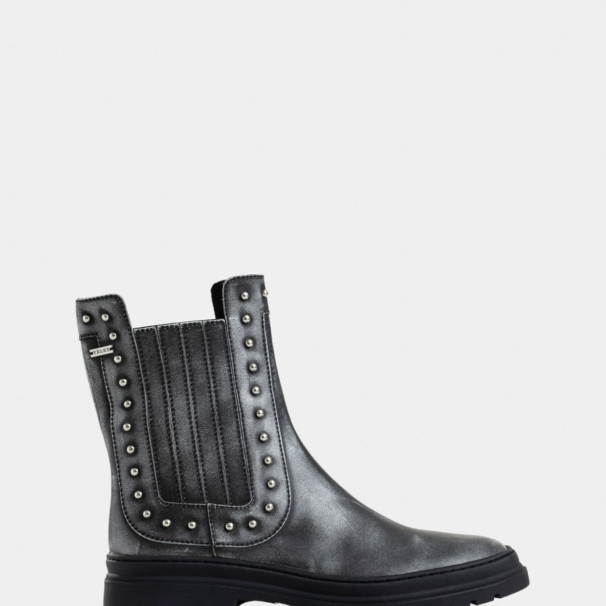 VELEZ - Vélez Botines Chelsea Begonia Cuero Mujer Taches Gris