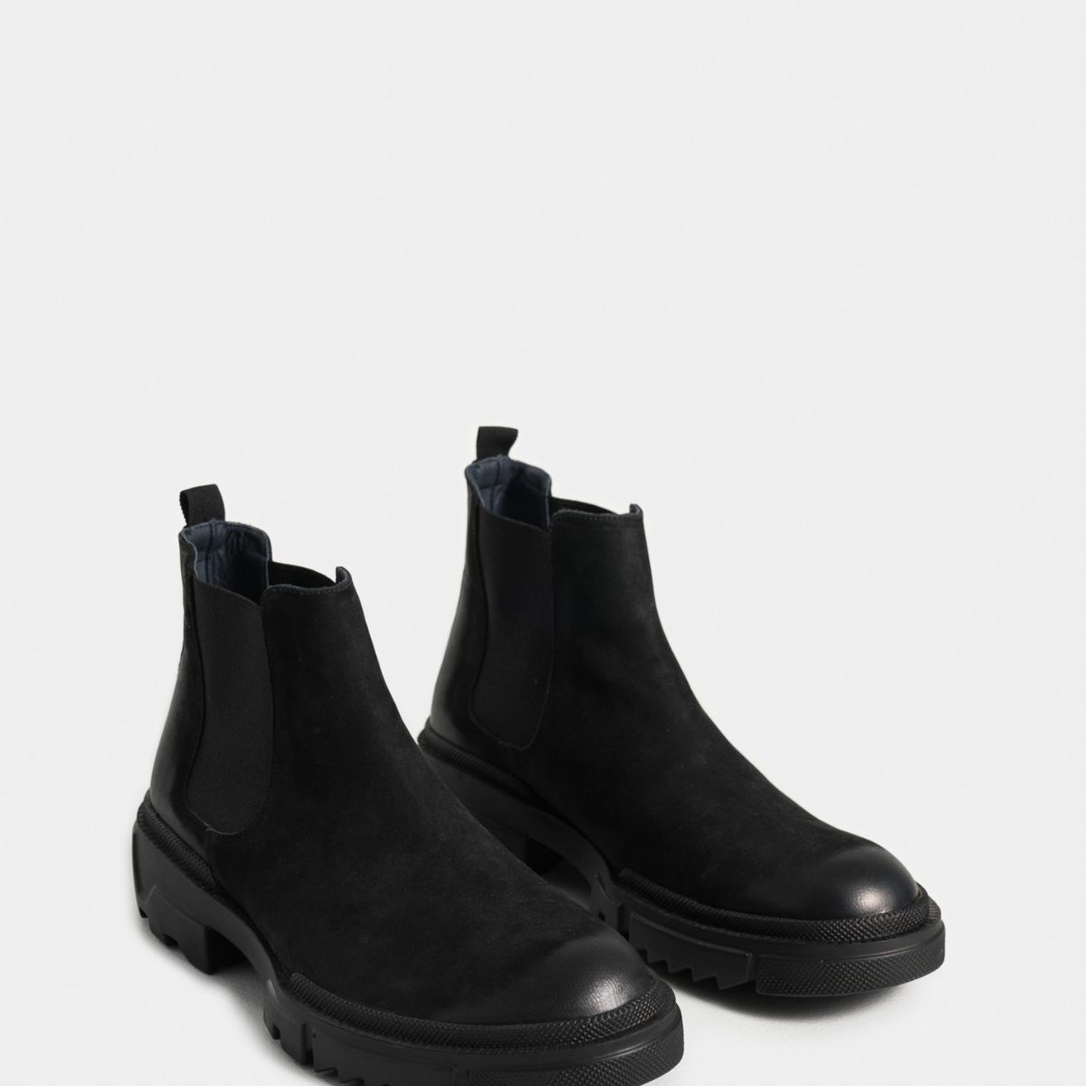 VELEZ - Vélez Botas Caval De Cuero Hombre Silueta Chelsea Negro