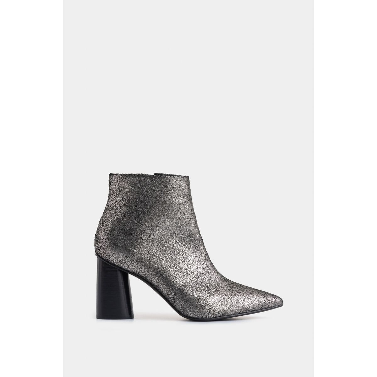 VELEZ - Vélez Botines Agata Cuero Mujer Efecto Craquelado Plata