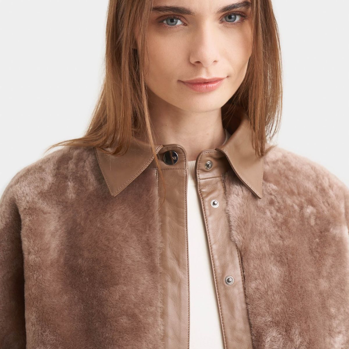 VELEZ - Vélez Abrigo Kalahari De Cuero Ovino Mujer Doble Faz Canela