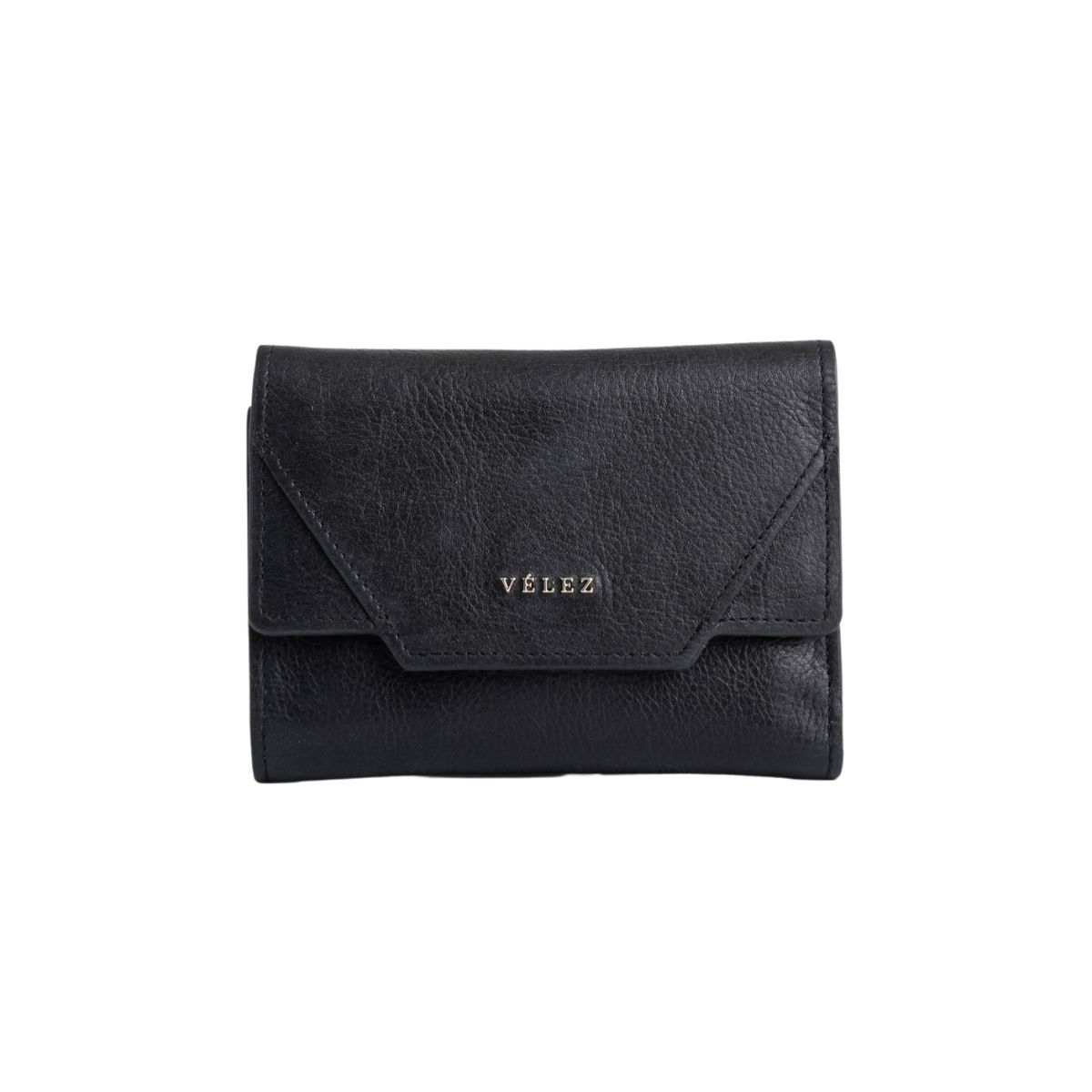 VELEZ - Vélez Billetera Taupe De Cuero Para Mujer Con Monedero Negro
