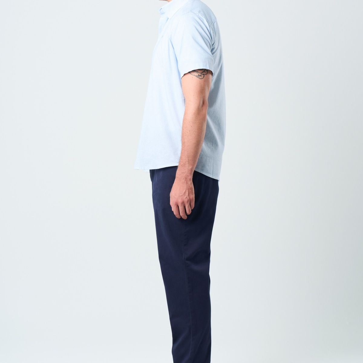 VELEZ - Vélez Camisa Manga Corta Enif Hombre Clásica Azul Claro