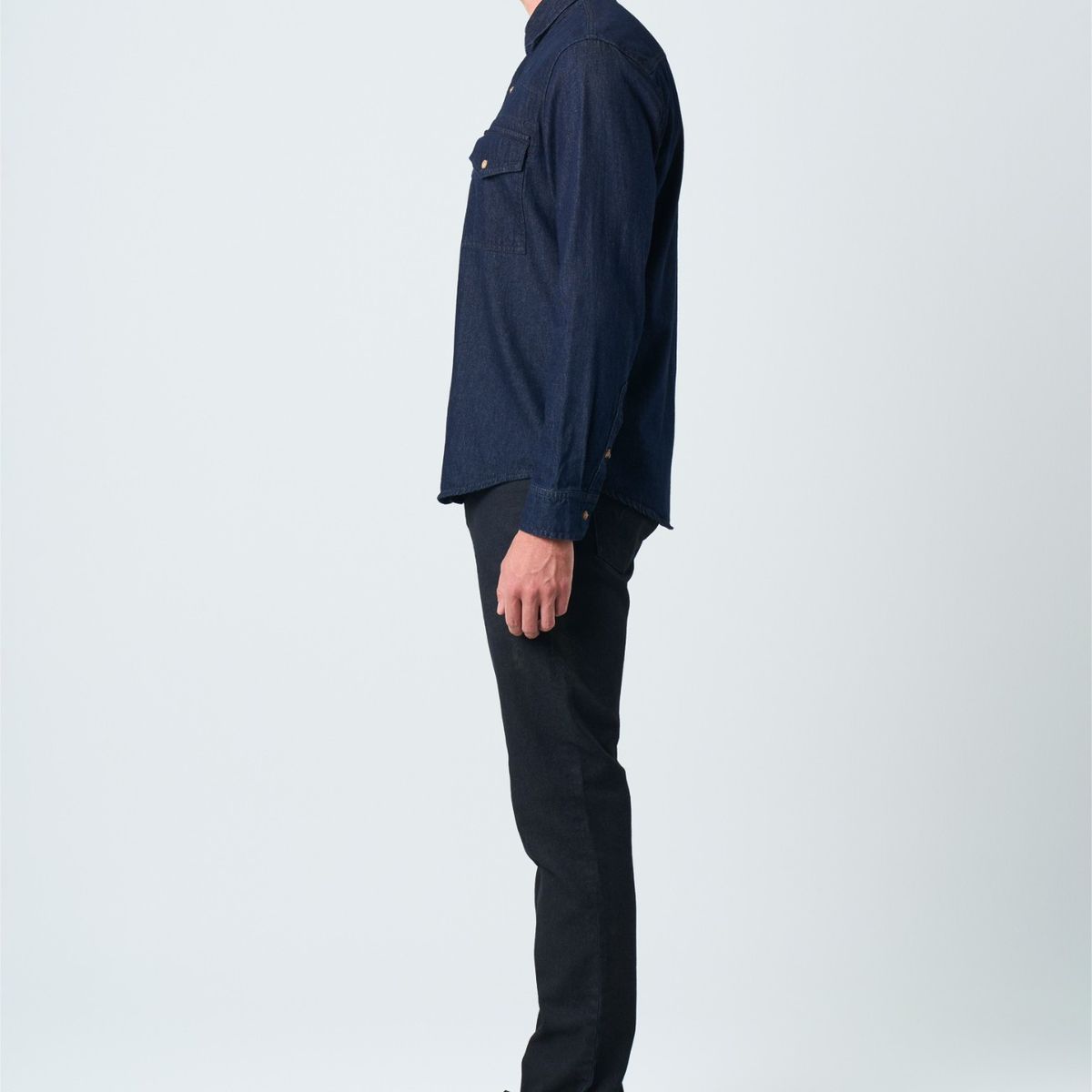 VELEZ - Vélez Camisa Manga Larga Brescia Hombre Semi Fit Azul Oscuro