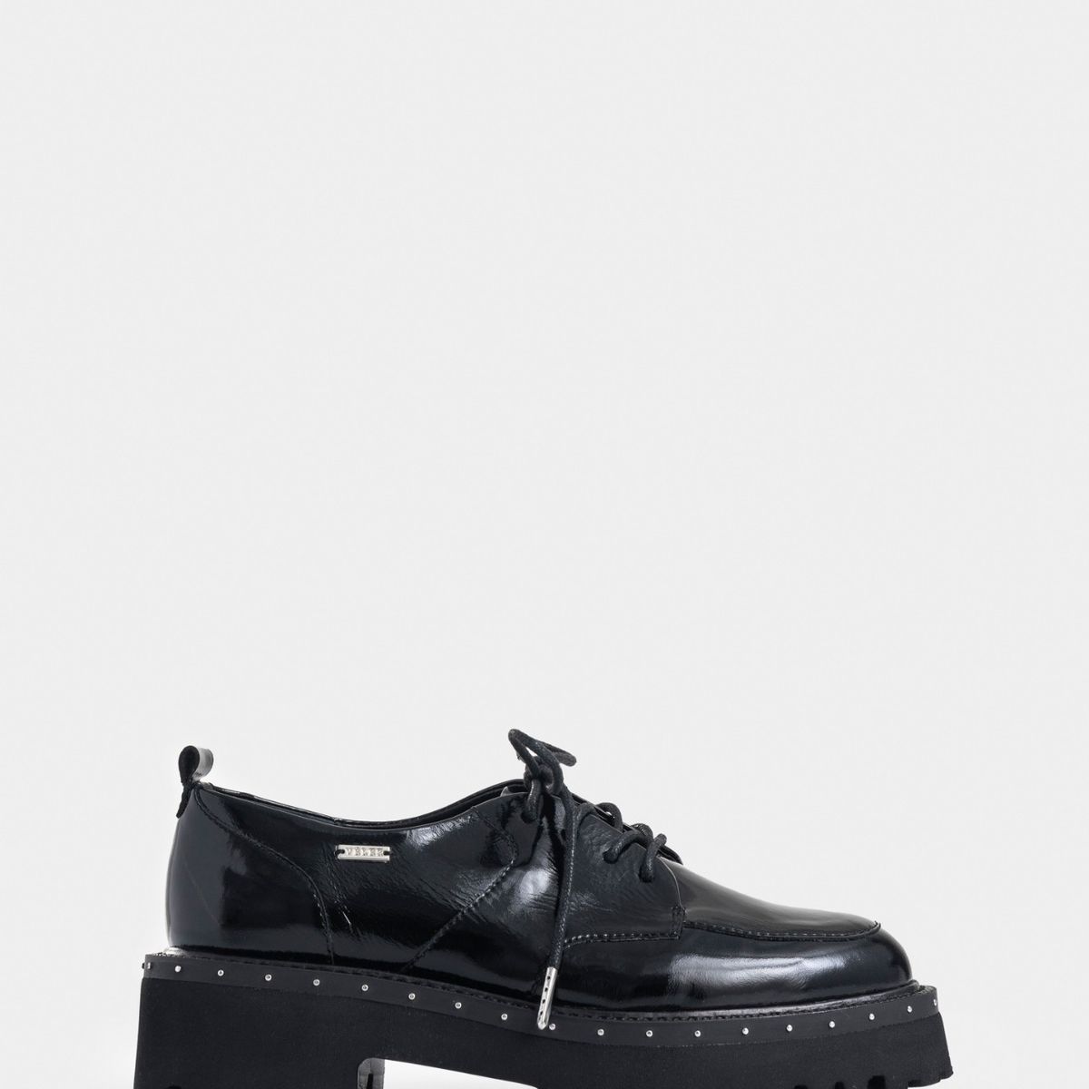 VELEZ - Vélez Zapatos Cordón Thalia Cuero Mujer Chunky Negro