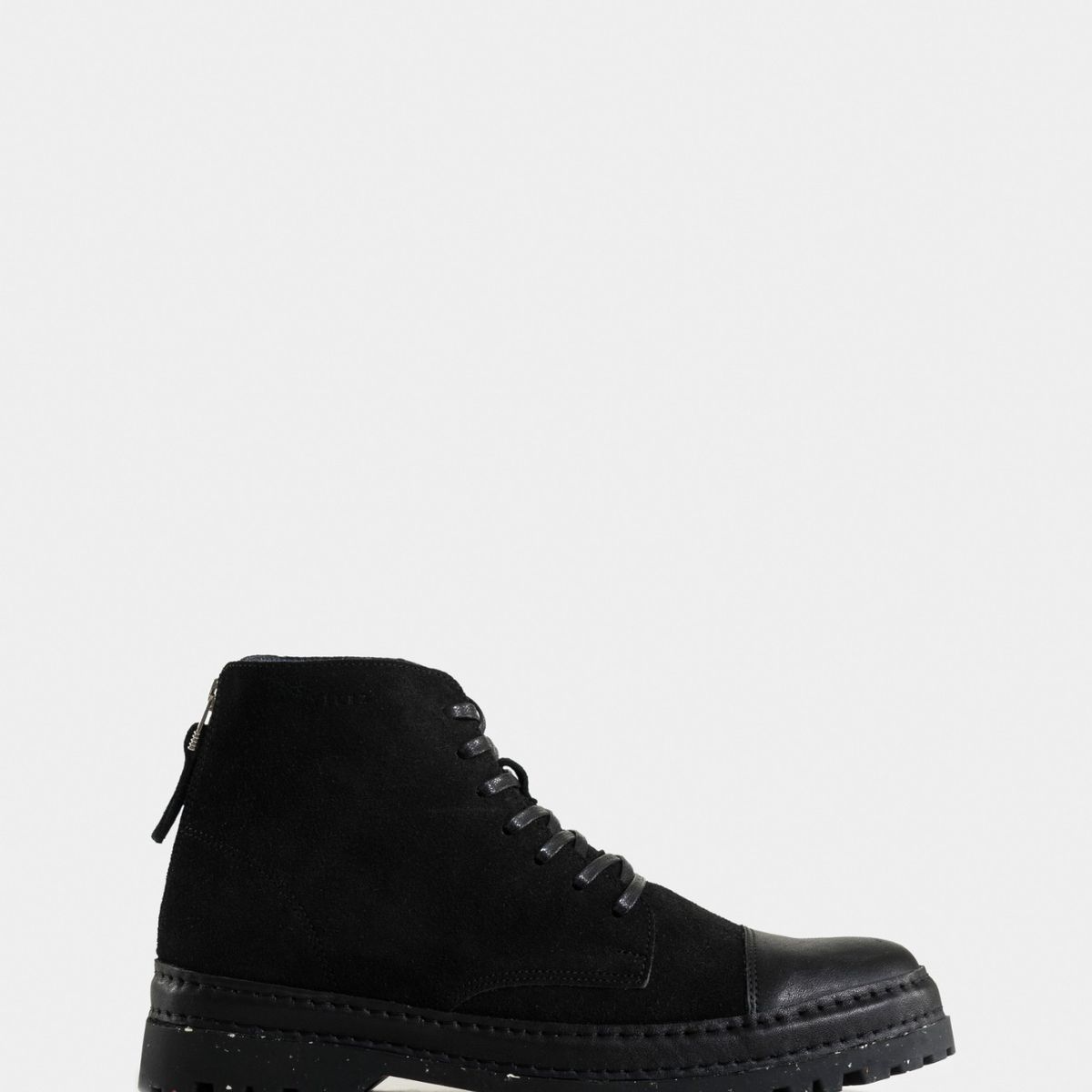 VELEZ - Vélez Botas Zipper Cuero Hombre Cremallera En Talón Negro