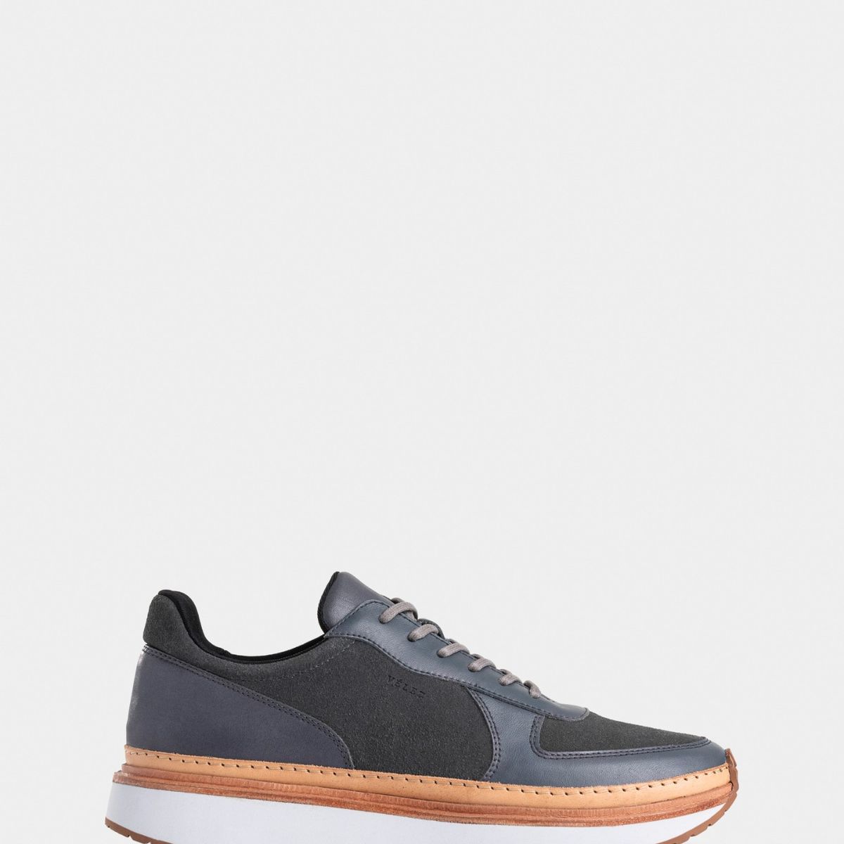 VELEZ - Vélez Zapatos Cordón Condell Cuero Gamuza Hombre Gris