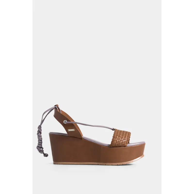 VELEZ - Vélez Sandalias Plataforma Caval 2.0 Cuero Mujer Miel