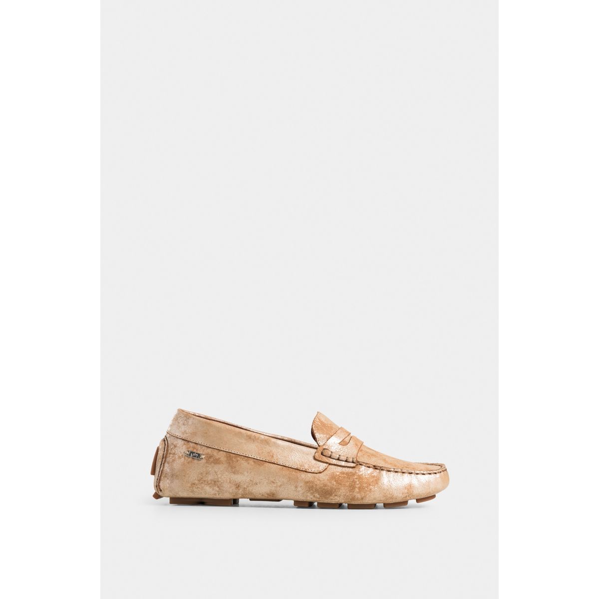 VELEZ - Vélez Mocasines Manchester Cuero Folia Mujer Antifaz Dorado