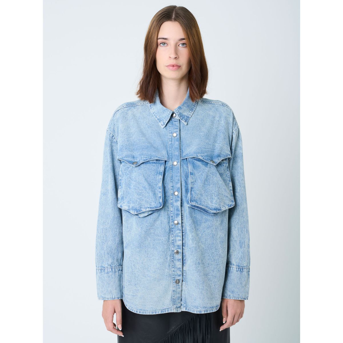 VELEZ - Vélez Camisa Perseus Para Mujer Oversized Azul Claro