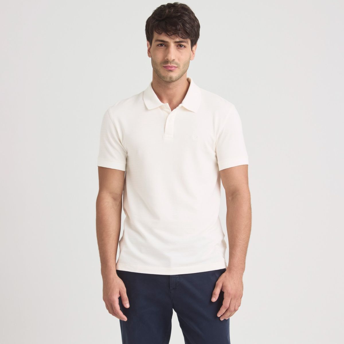 VELEZ - Vélez Polo Oculus Para Hombre Semi Fit Blanco