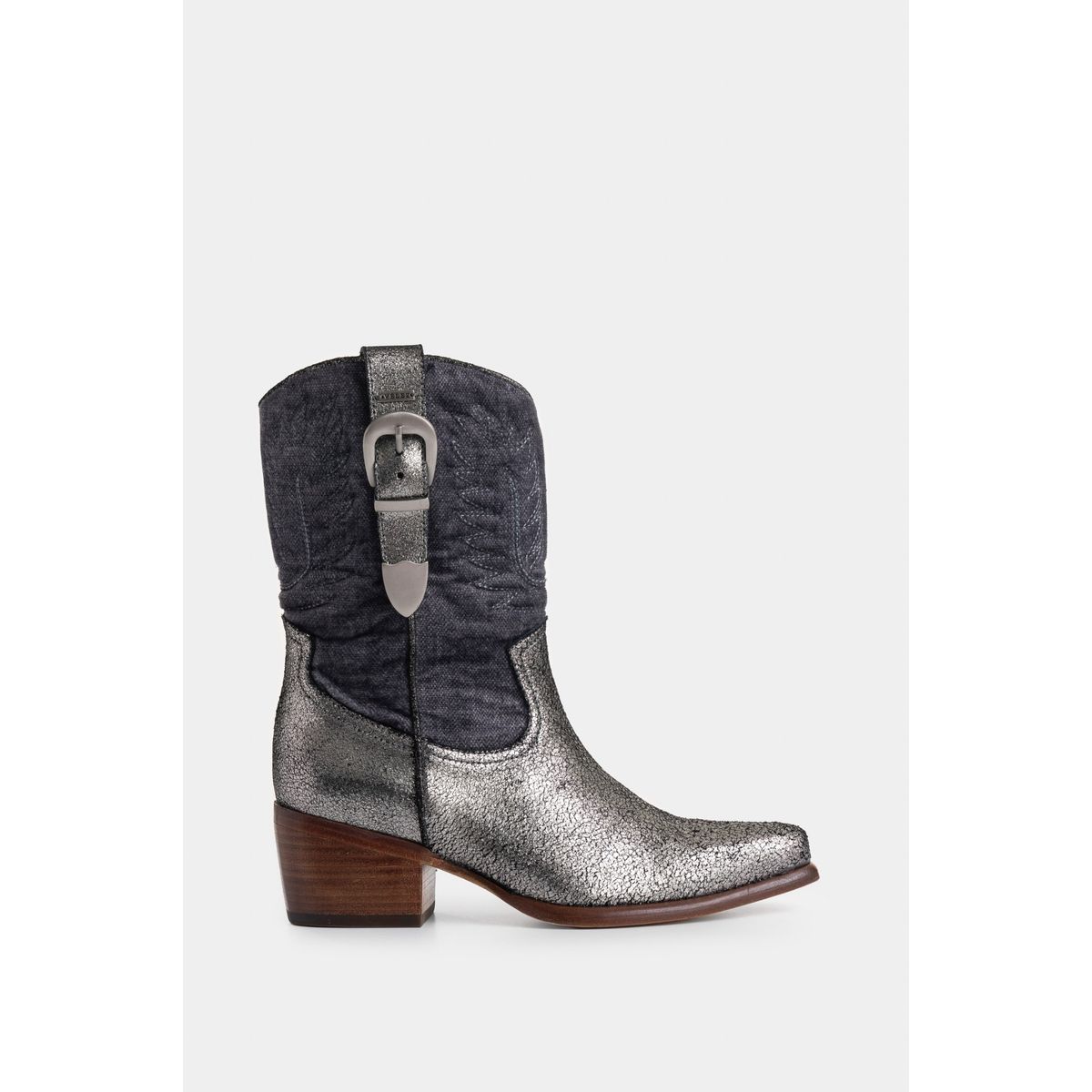 VELEZ - Vélez Botas Texanas Acrux Cuero Folia Mujer Chapetas Plata