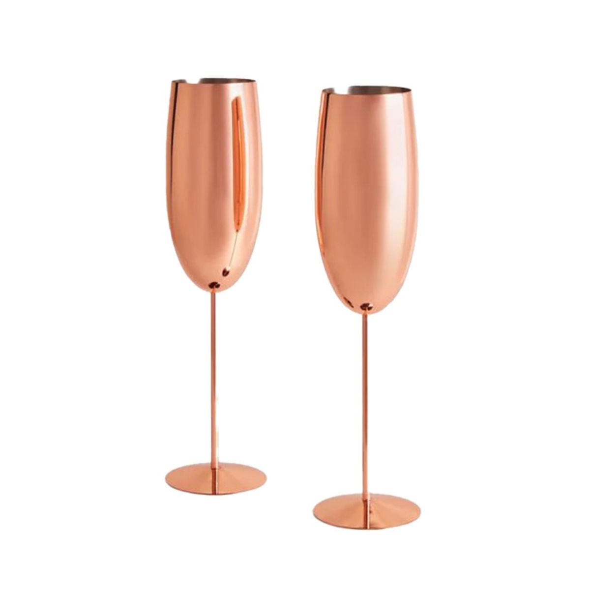 KOTIINI - Set 2 copas champán acero inoxidable 250ml oro rosa