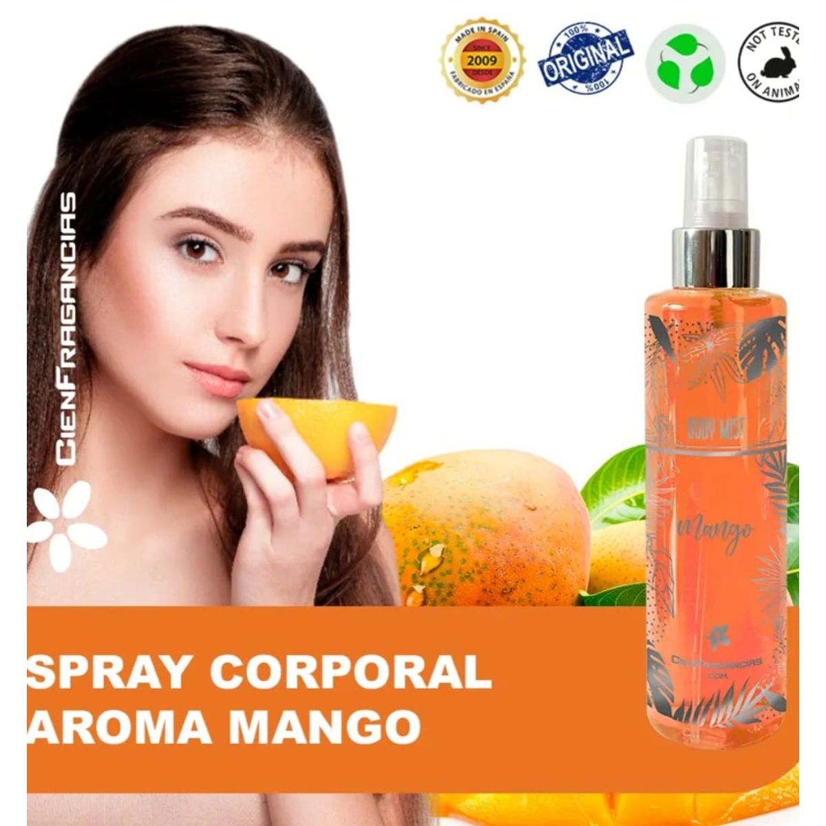 CIEN FRAGANCIAS - BODY MIST VEGANO EXOTICO MANGO CIENFRAGANCIAS CIEN ESENCIAS 200ML