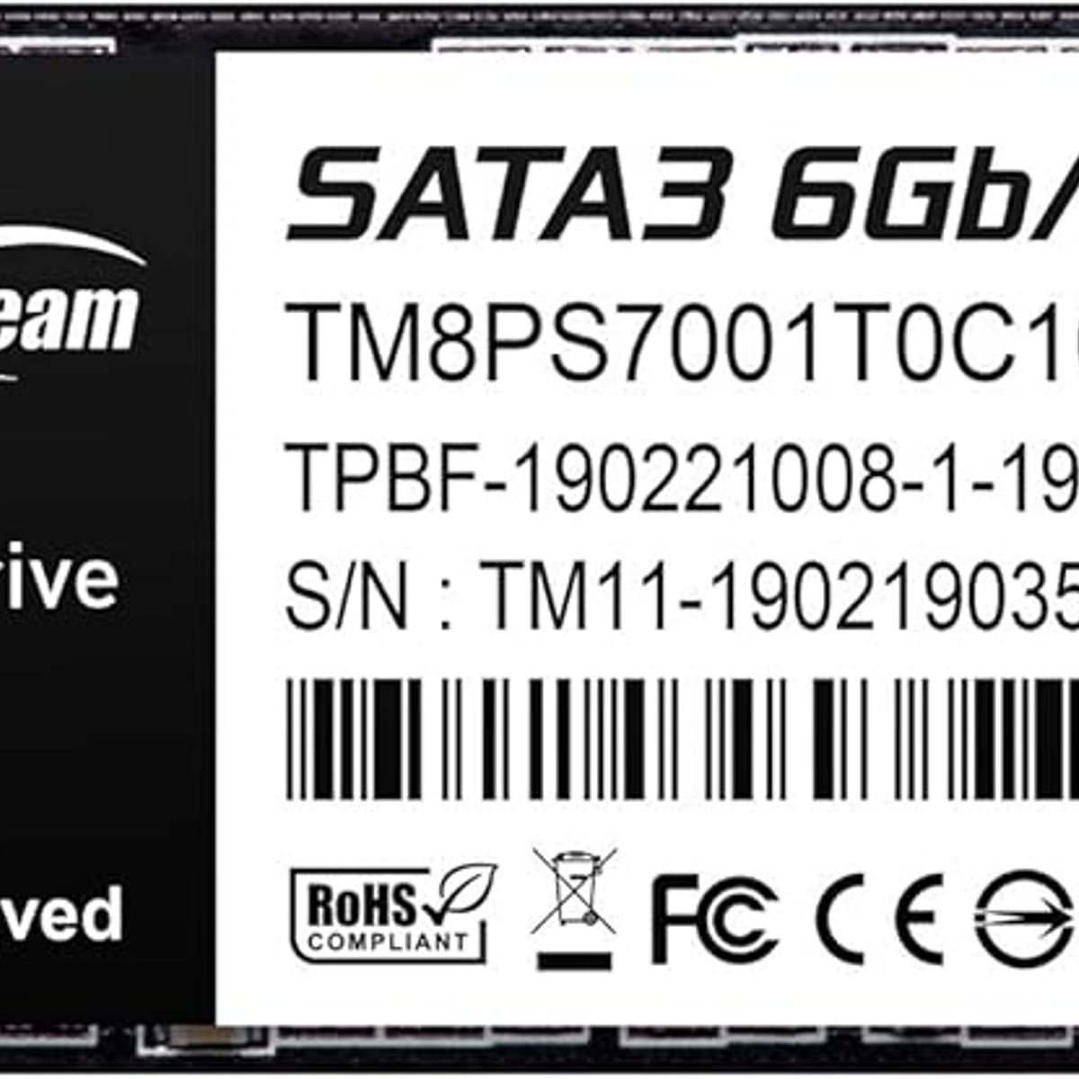 TEAMGROUP - Unidad en estado solido TEAMGROUP 1TB MS30 M 2 2280 SATA III 6Gbs