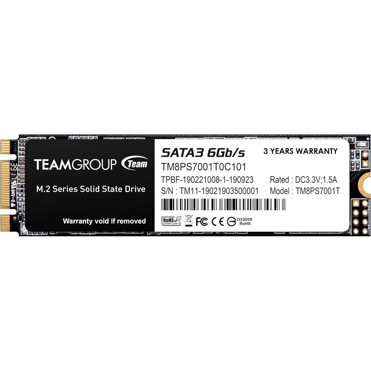 TEAMGROUP - Unidad en estado solido TEAMGROUP 1TB MS30 M 2 2280 SATA III 6Gbs