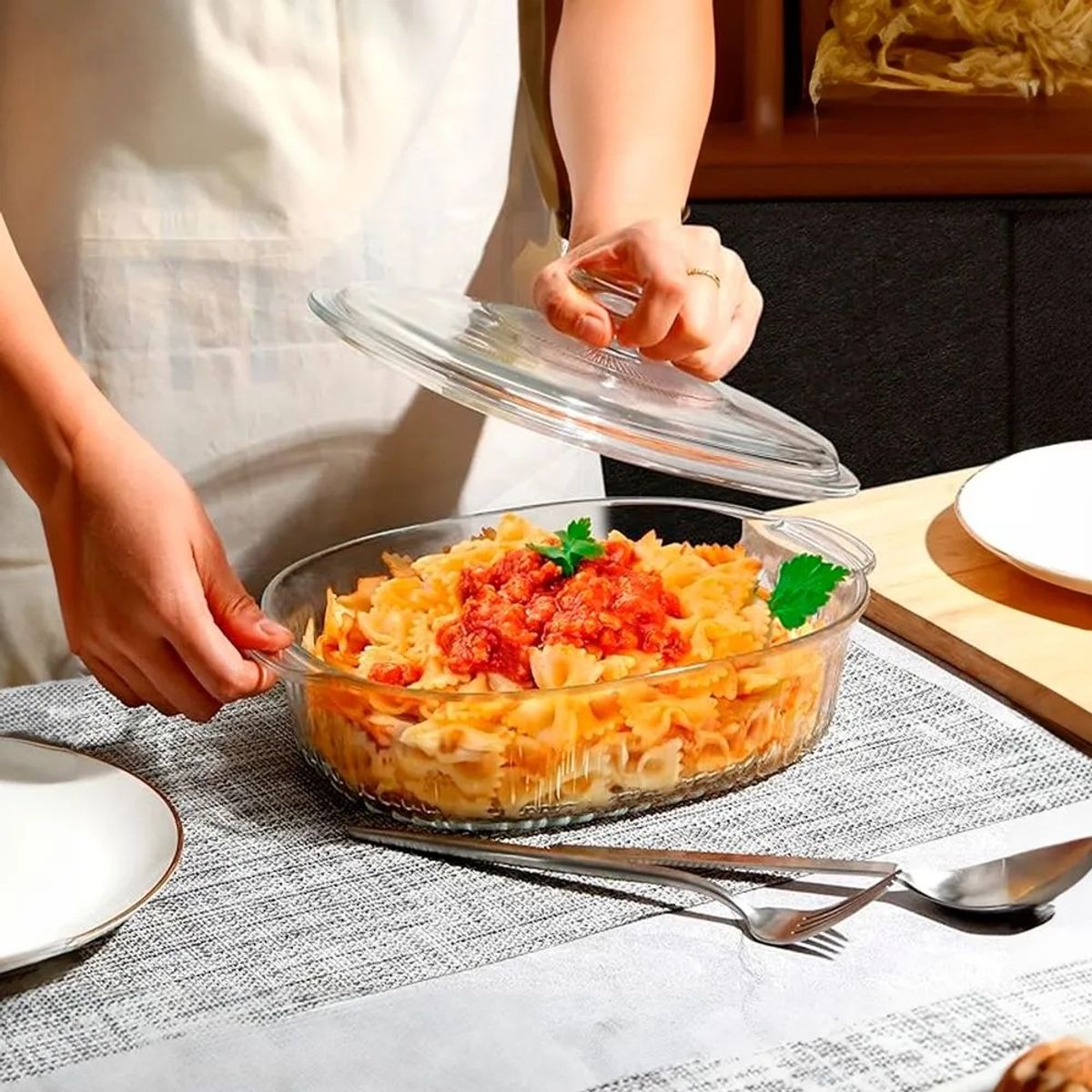 ICHIMATSU - Cacerola Ovalada de vidrio borosilicato 28L